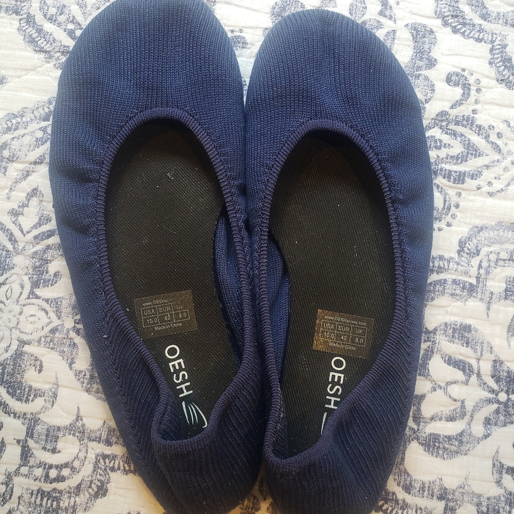 Oesh Shoes Flats Blue Size 10 Woven Comfort “Dream” Bunion Barefoot Comfort